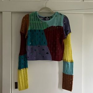 Ragged Priest Cropped Sweater Long Sleeve Top